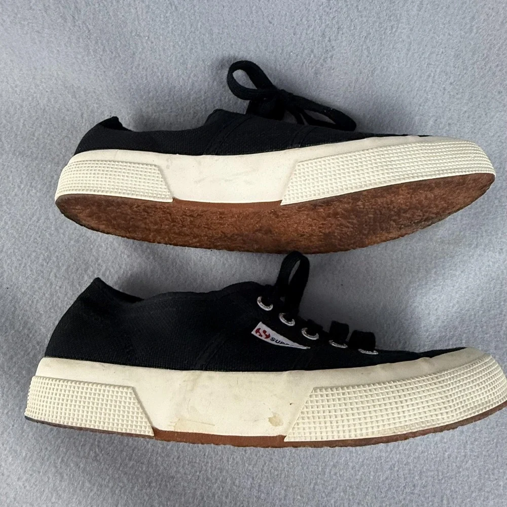 Superga‎ 2750 Cotu Sneakers Womens 7.5 Black Canvas Low Top Classic Lace Up